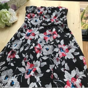 Express Floral Strapless Summer Dress